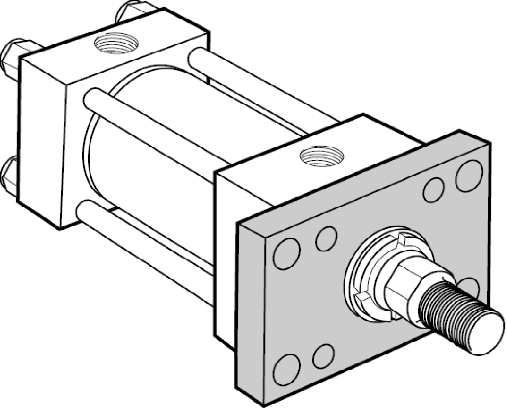 cilindro hidráulico estándar normalizado